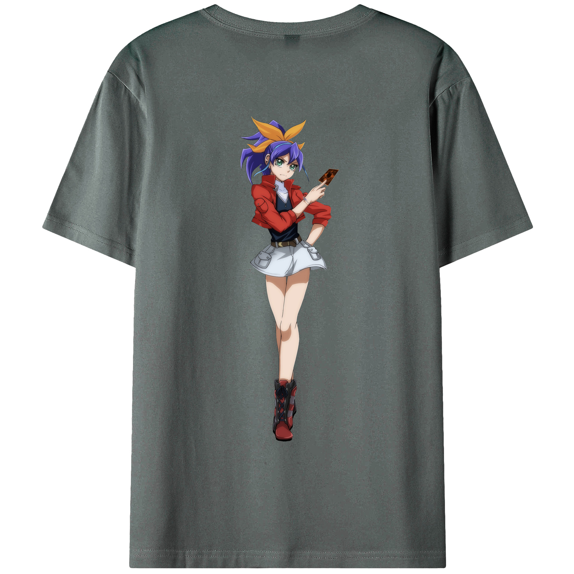 （画像用） 遊☆戯☆王 Yu-Gi-Oh! 綿100％ メンズ半袖Tシャツ（バックプリント） 通気性